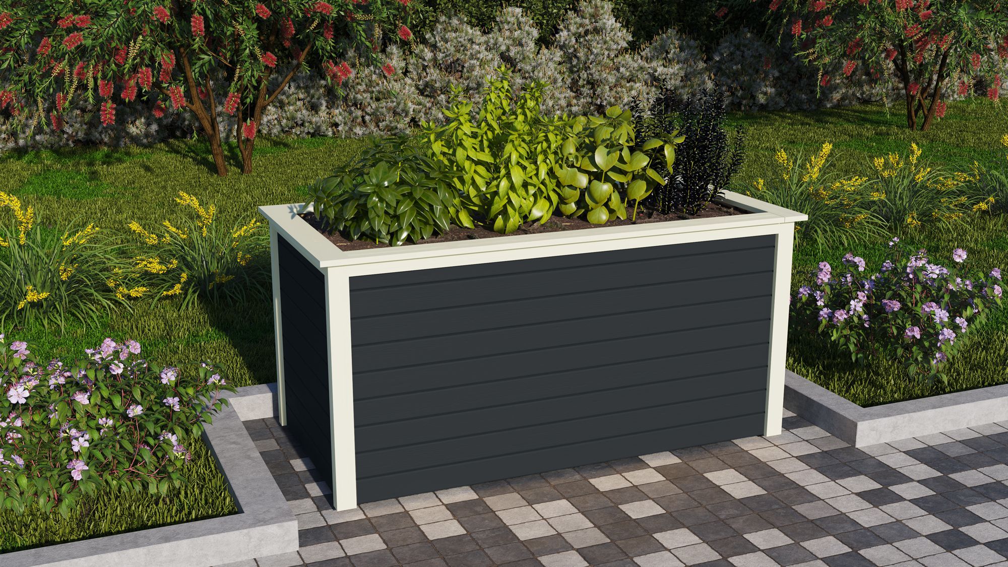 Karibu Hochbeet 2 anthrazit - Bild 1