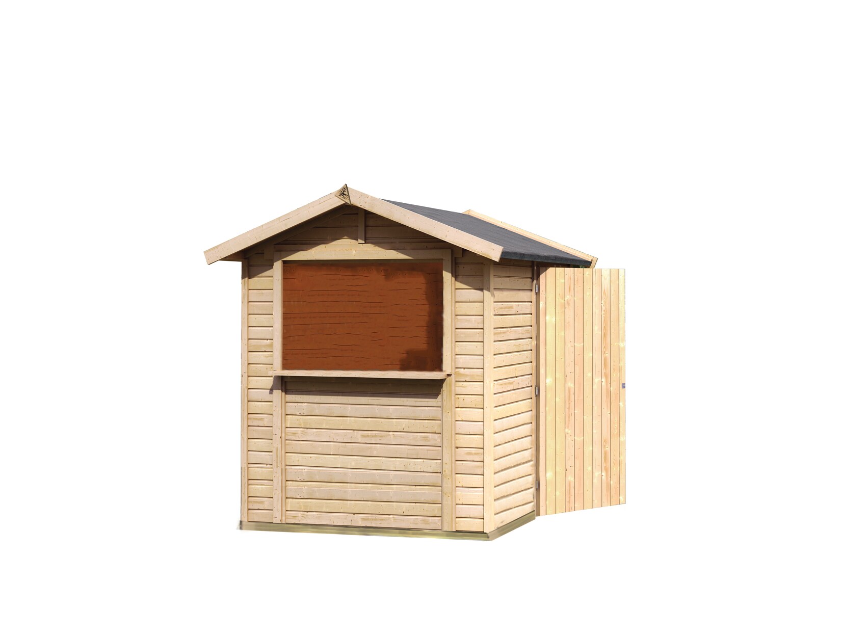 Karibu Pool Haus 19 mm „Tiki Bar“ Größe 1 naturbelassen