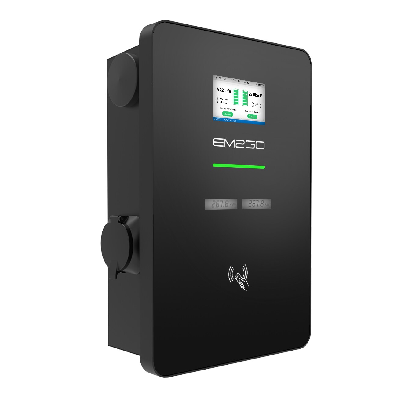 EM2GO Wallbox Duo Power 44kW mit Energiezähler (MID)