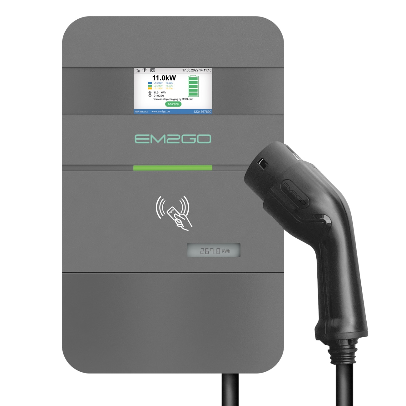 EM2GO AC Wallbox Pro Power 11kW mit Energiez&auml;hler (MID) - Bild 1