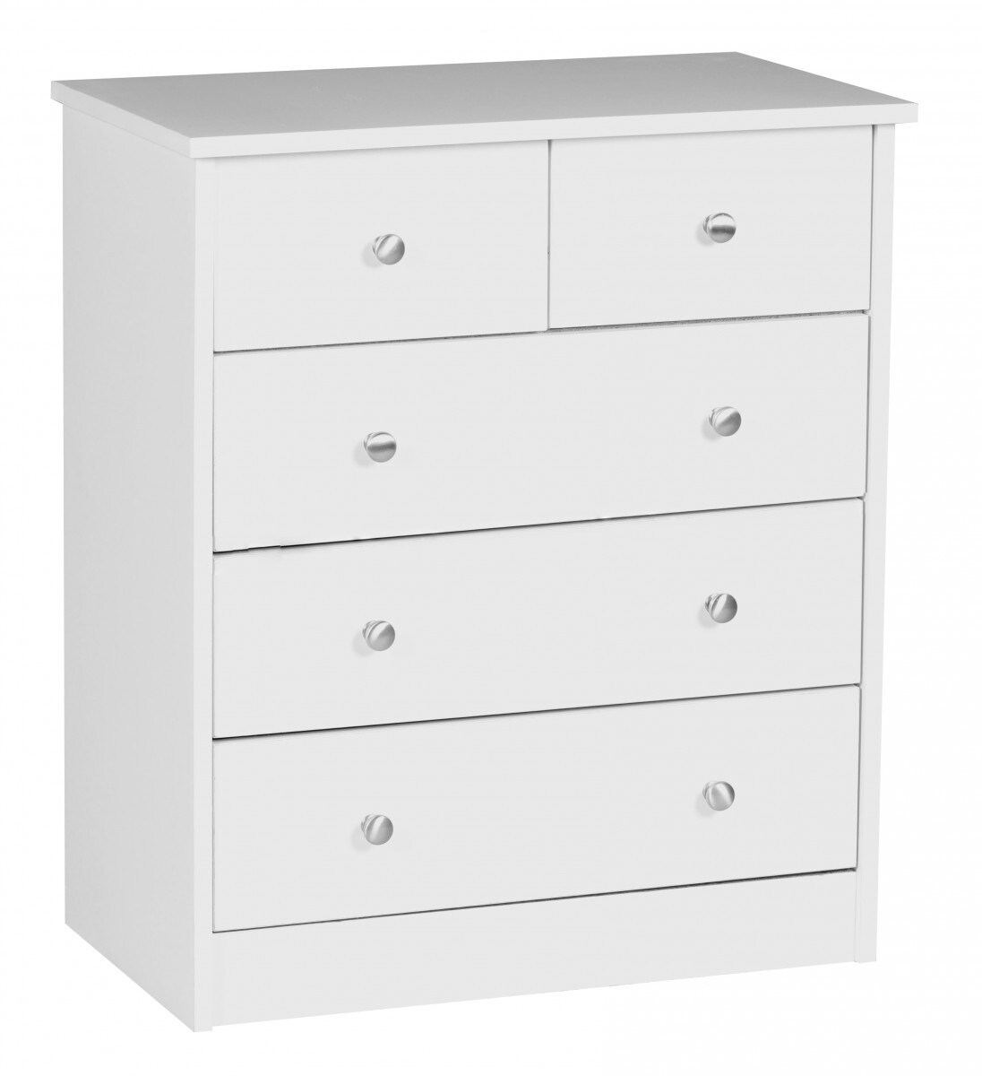 WOHNLING Kommode Weiß 60 x 70 x 35 cm Sideboard Anrichte mit 5 Schubläden | 04250950207035