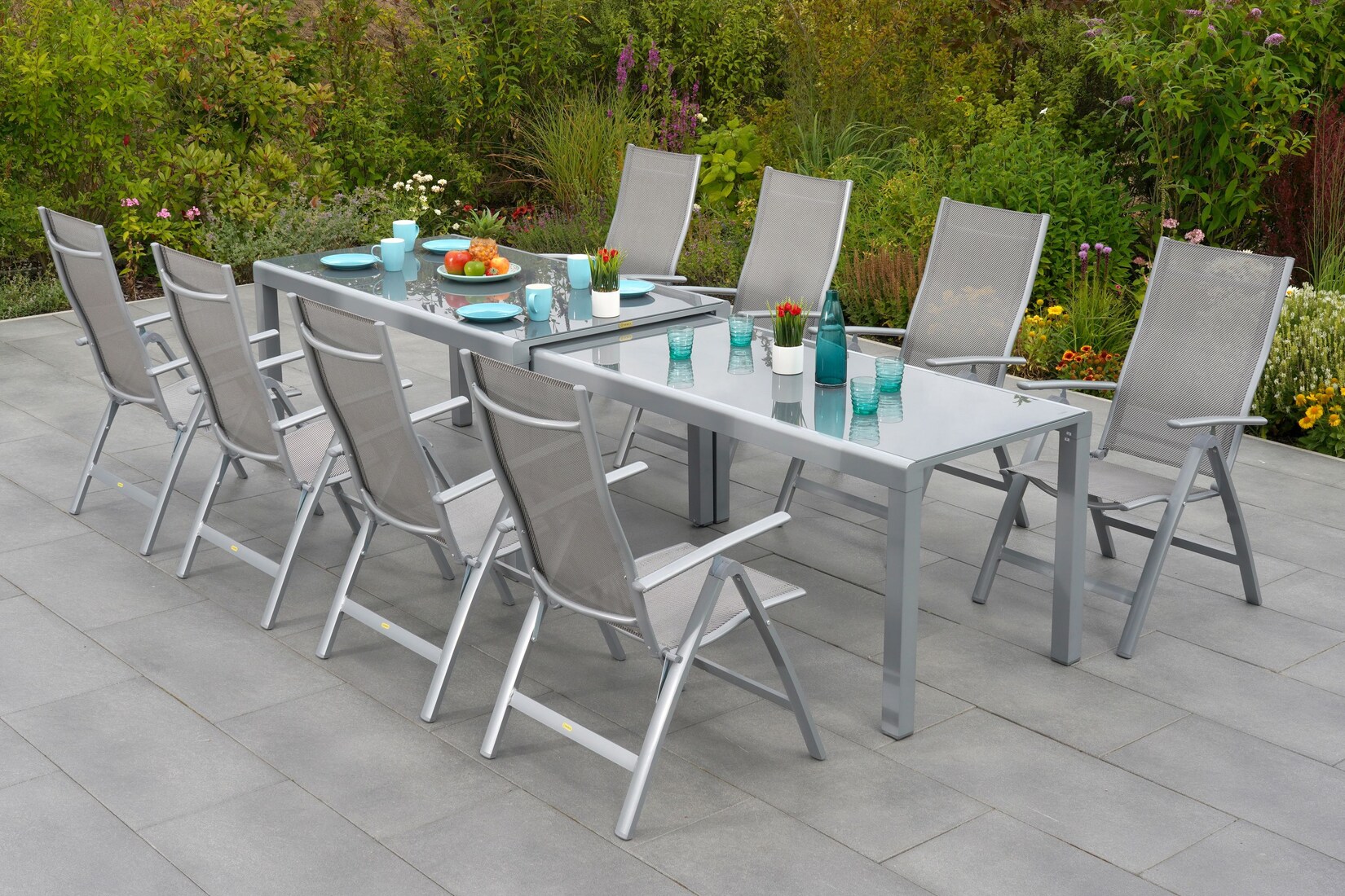 Merxx Taviano Set 9tlg. Flex-Ausziehtisch | 04033662983721