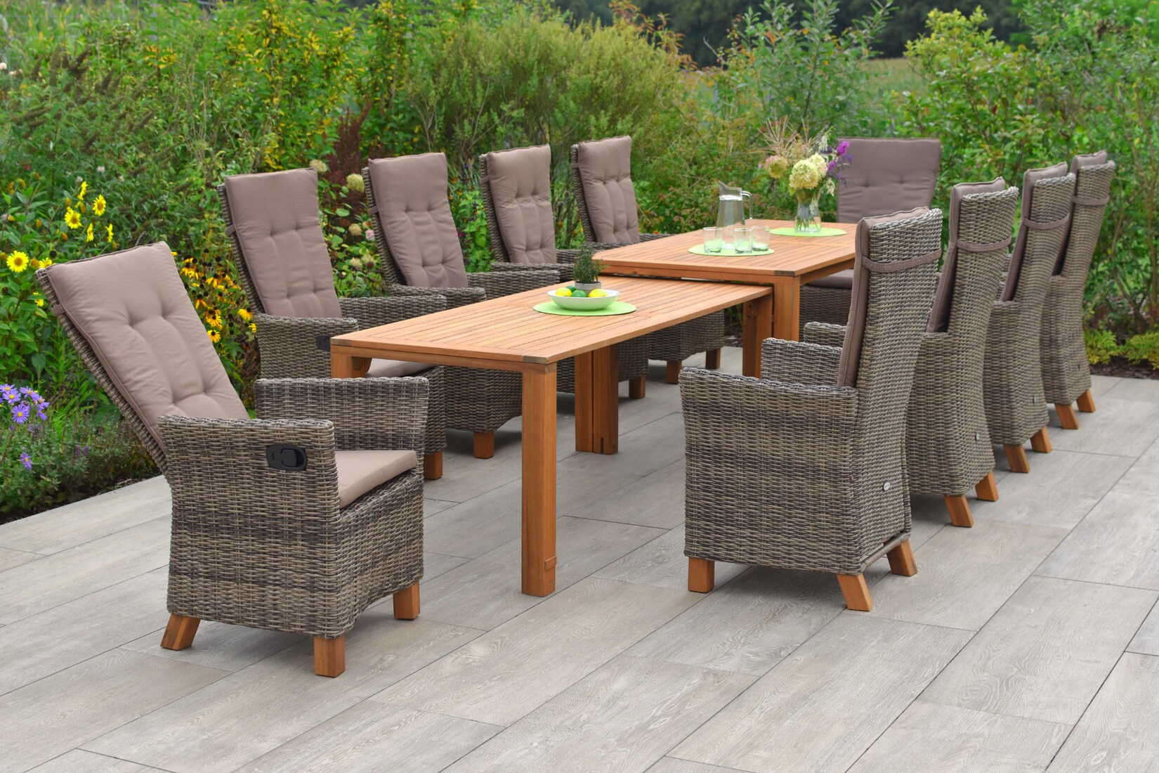 Merxx Toskana Set 11tlg. Flex-Ausziehtisch | 04033662984773