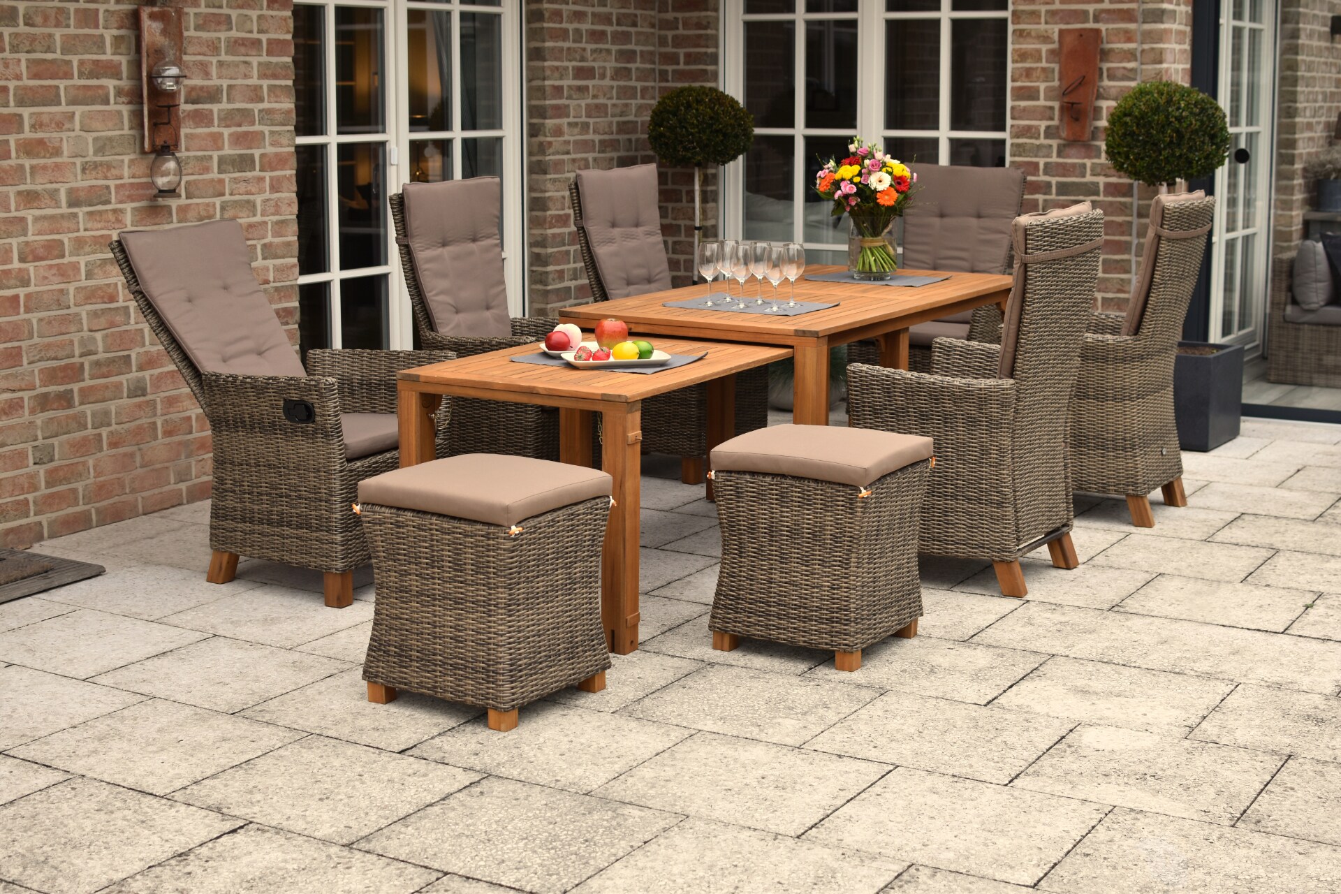 Merxx Toskana Set 13tlg. Flex-Ausziehtisch - Bild 1