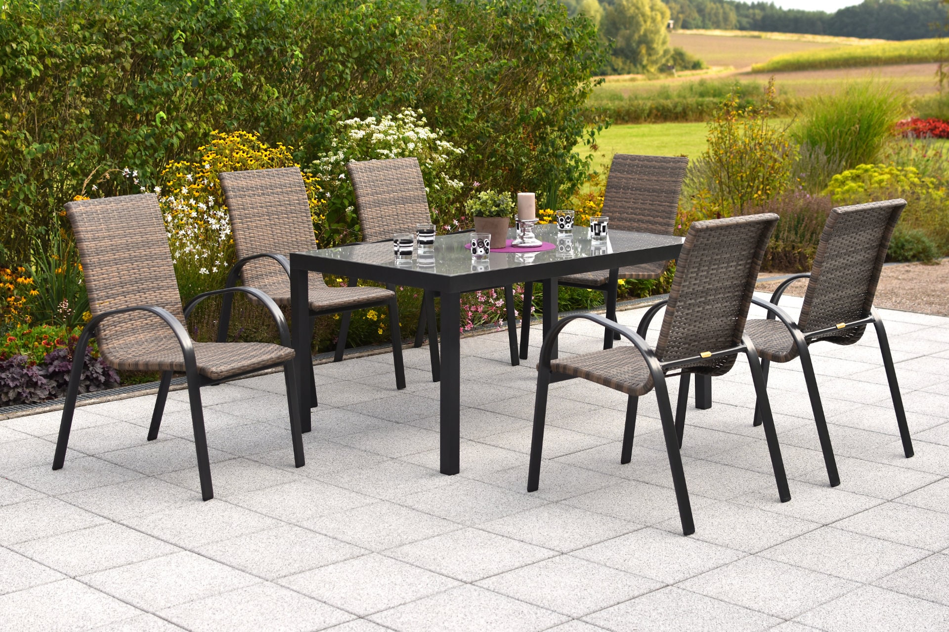 Merxx Varese Set 7tlg. Tisch 150x80 cm - Bild 1