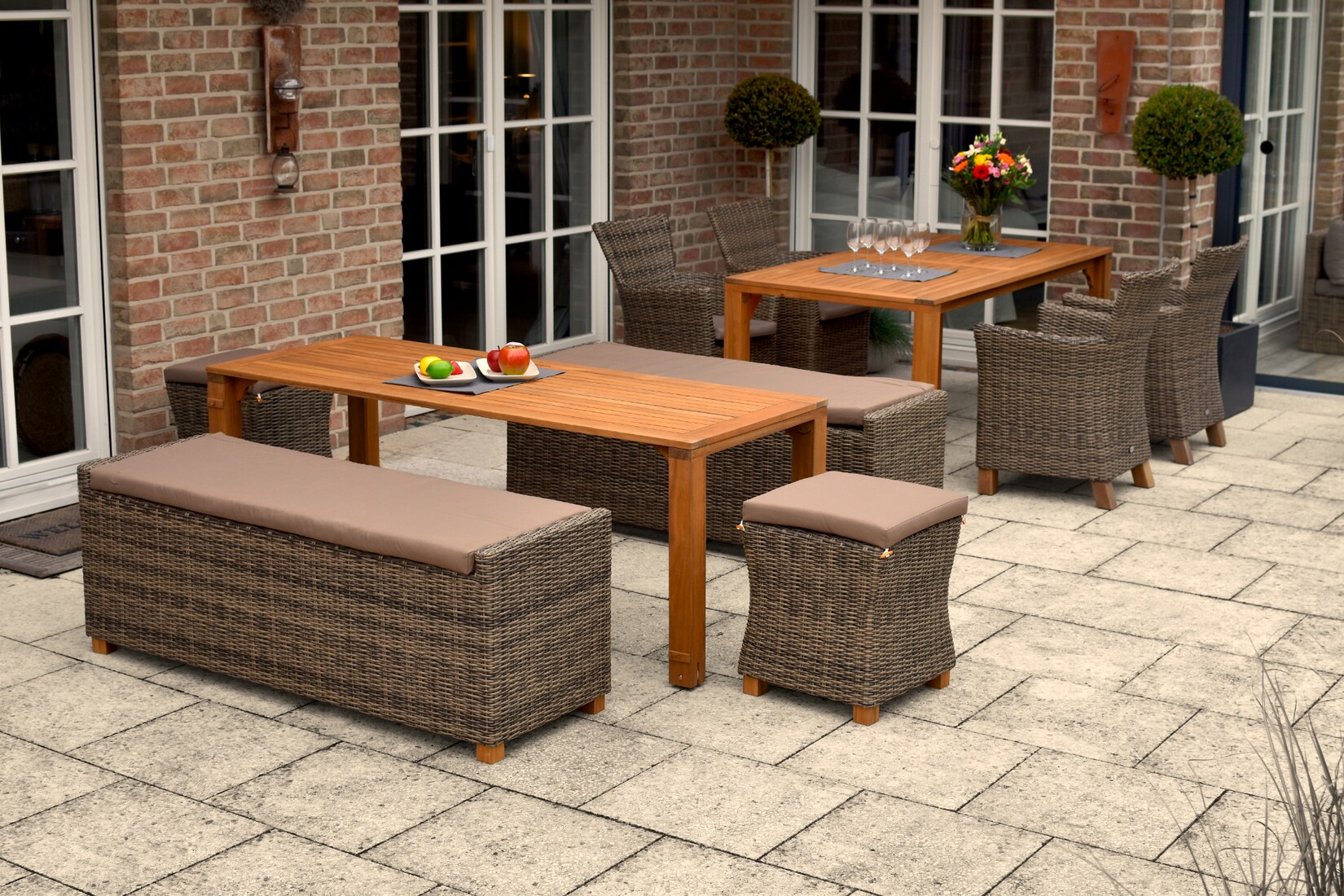 Merxx Toskana Set 9tlg. Flex-Ausziehtisch | 04033662984803