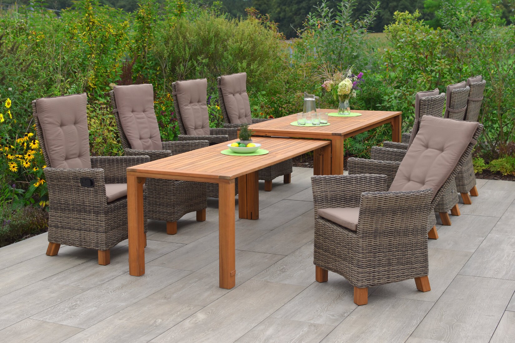 Merxx Toskana Set 9tlg. Flex-Ausziehtisch | 04033662984797