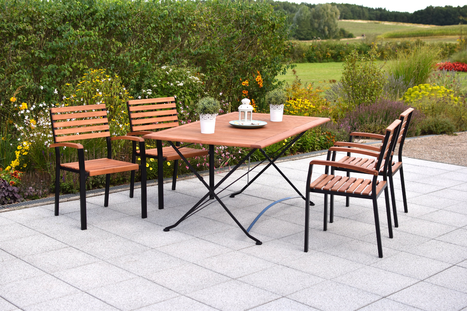 Merxx Schlossgarten Set 5tlg. Tisch 160x90 cm - Bild 1