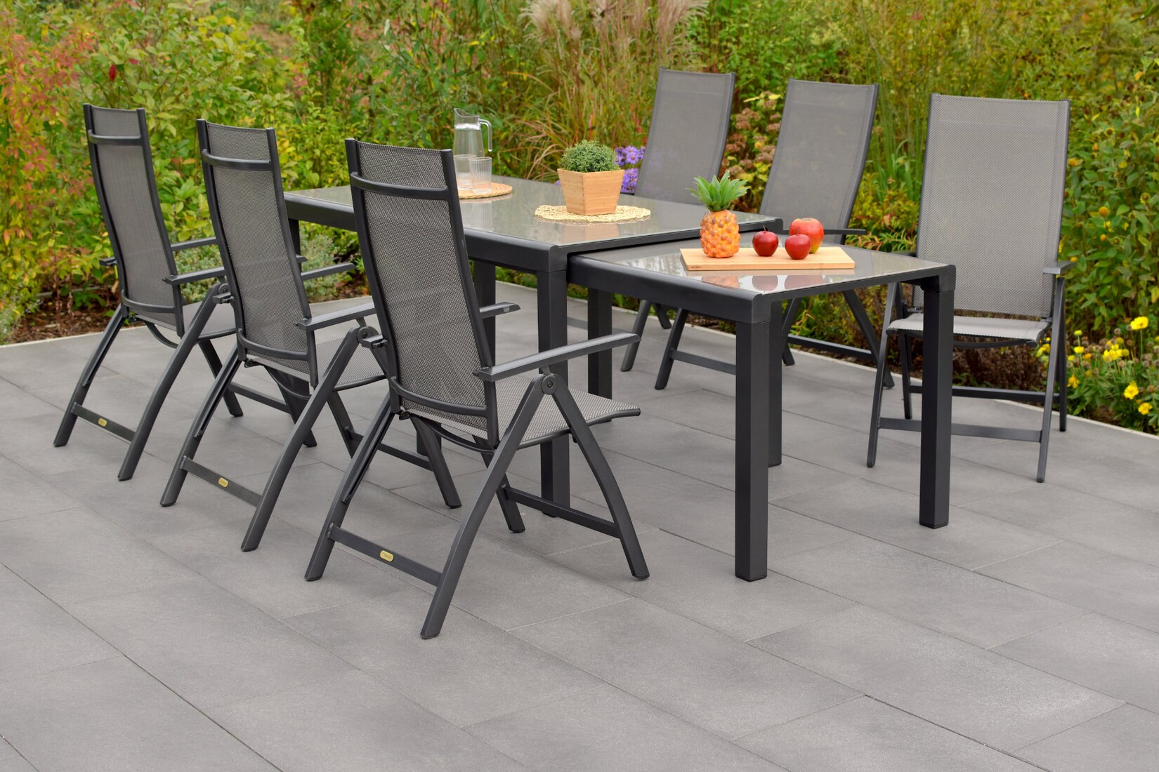 Merxx Vicenza Set 7tlg. Flex Ausziehtisch | 04033662985022