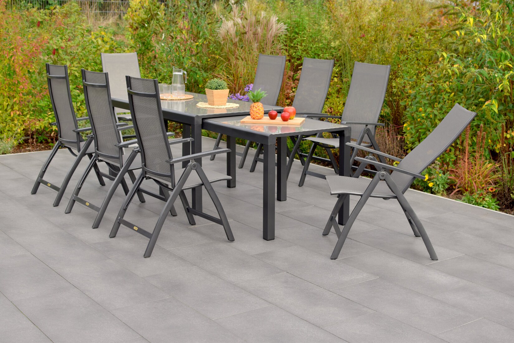 Merxx Vicenza Set 9tlg. Flex Ausziehtisch | 04033662985015