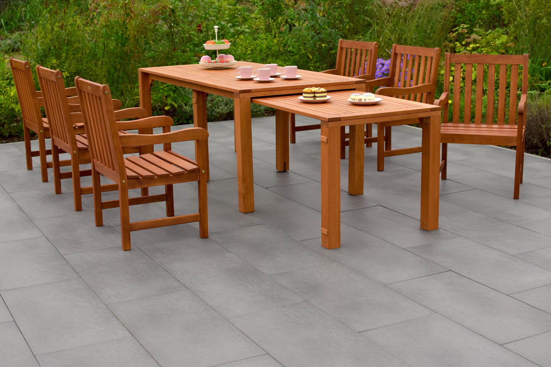 Merxx Santos Set 7tlg. Flex Ausziehtisch - Bild 1