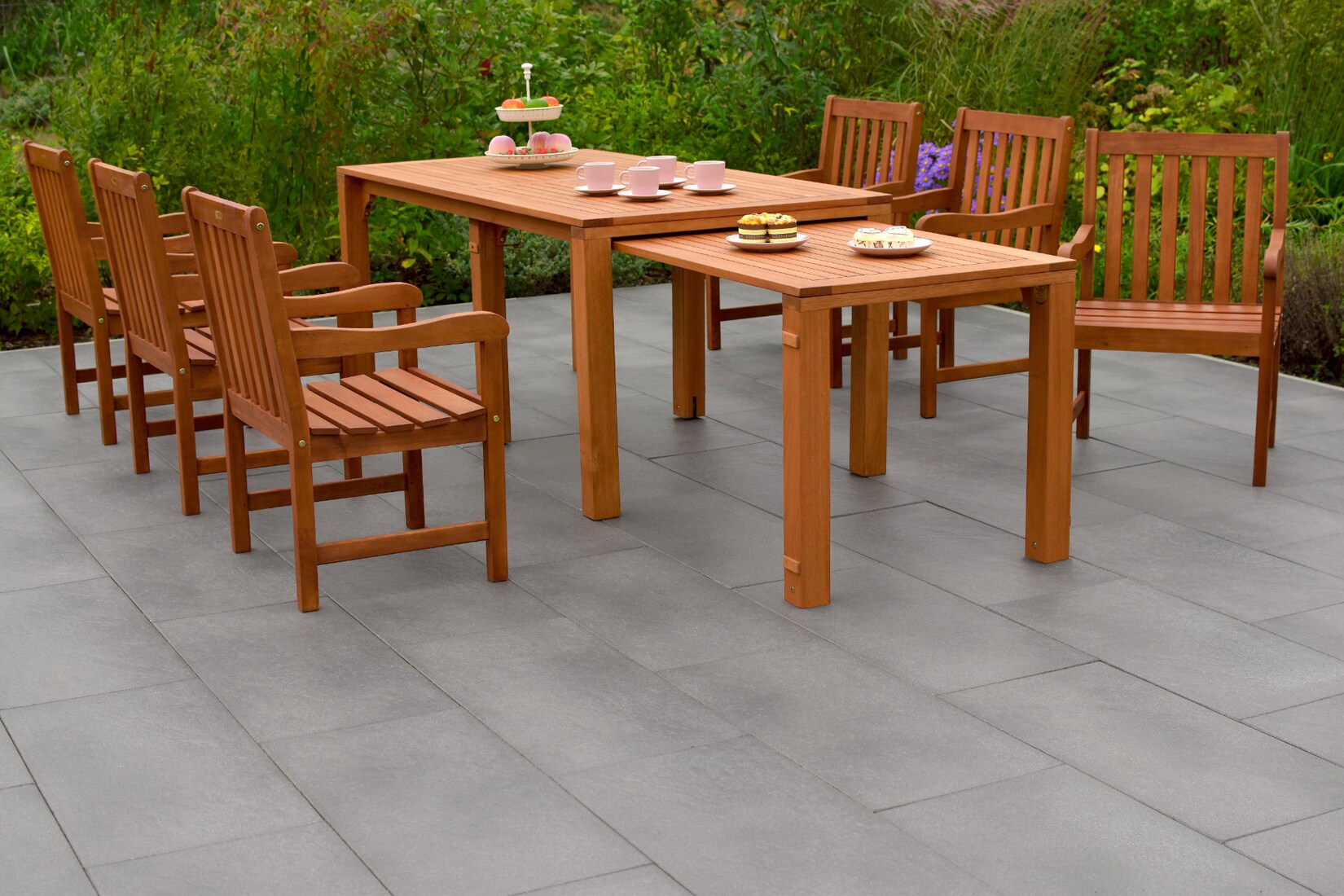 Merxx Santos Set 7tlg. Flex Ausziehtisch | 04033662985435