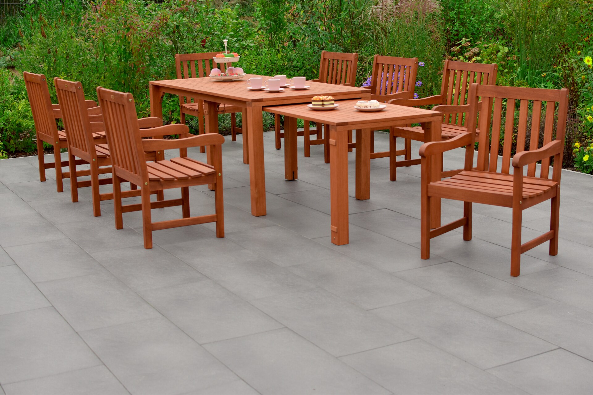 Merxx Santos Set 9tlg. Flex Ausziehtisch - Bild 1