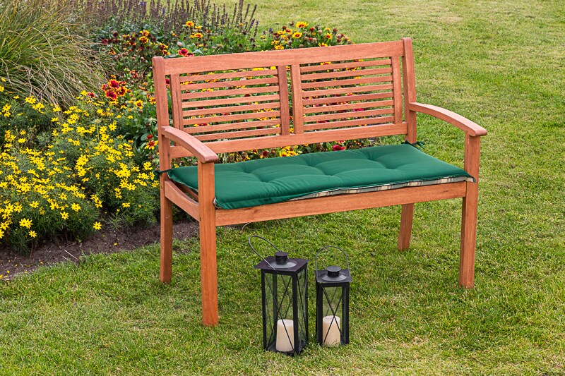 Merxx Kissen f&uuml;r 2er Bank Wendekissen gr&uuml;n kariert/uni - Bild 1