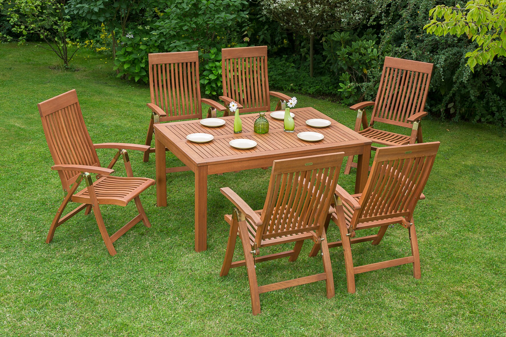 Merxx Comodoro Set 7tlg. Quadrat Ausziehtisch - Bild 1