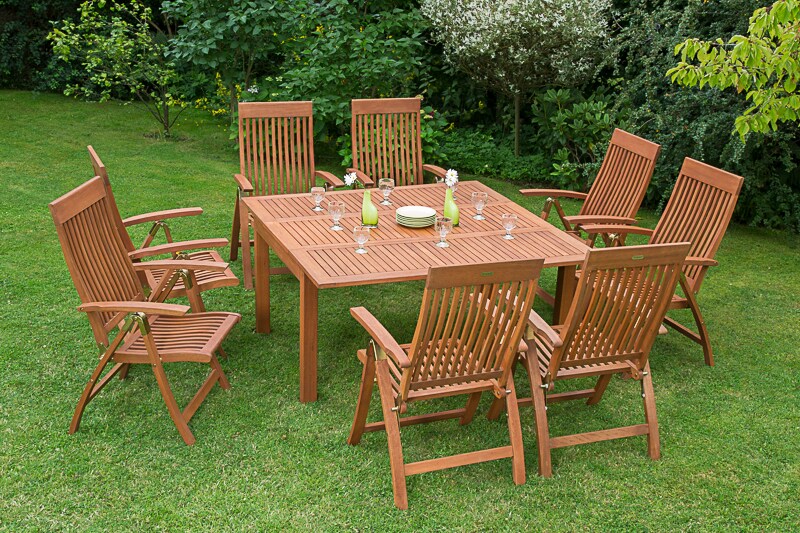 Merxx Comodoro Set 9tlg. Quadrat Ausziehtisch - Bild 1