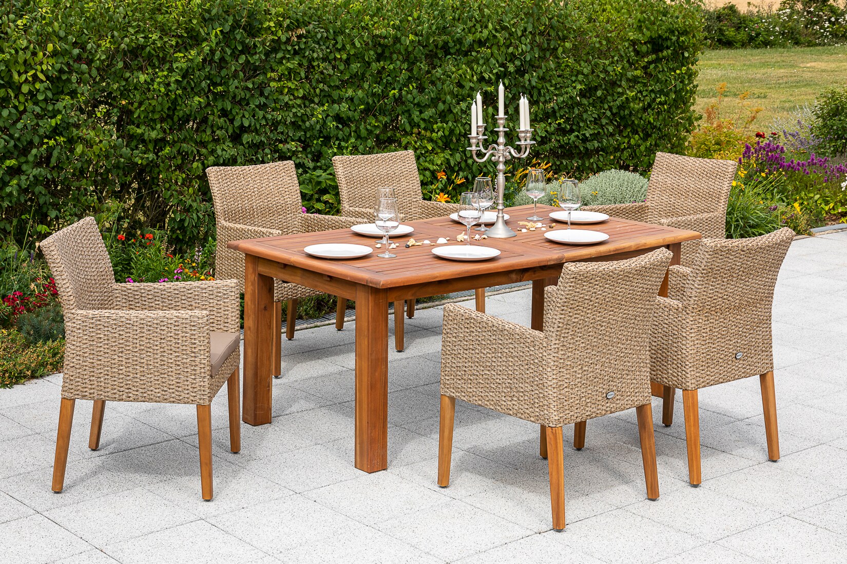 Merxx Ranzano Set 7tlg. Doppelausziehtisch | 04033662987910