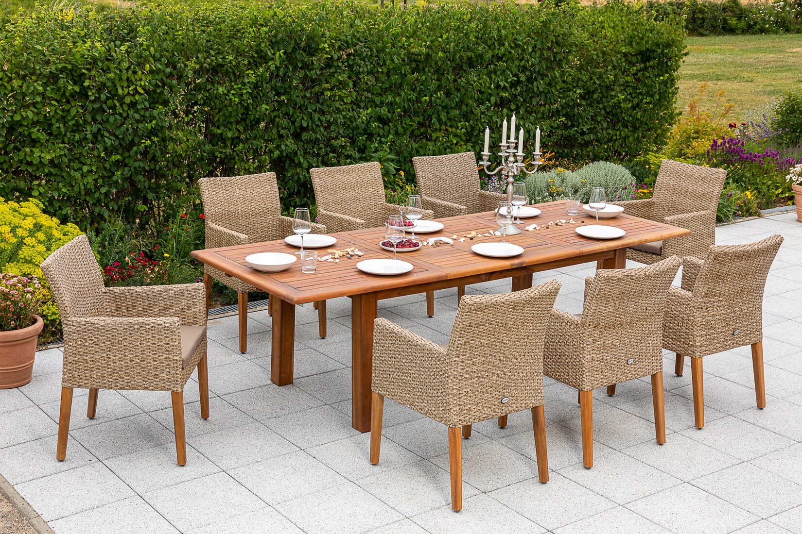 Merxx Ranzano Set 9tlg. Doppelausziehtisch | 04033662987903