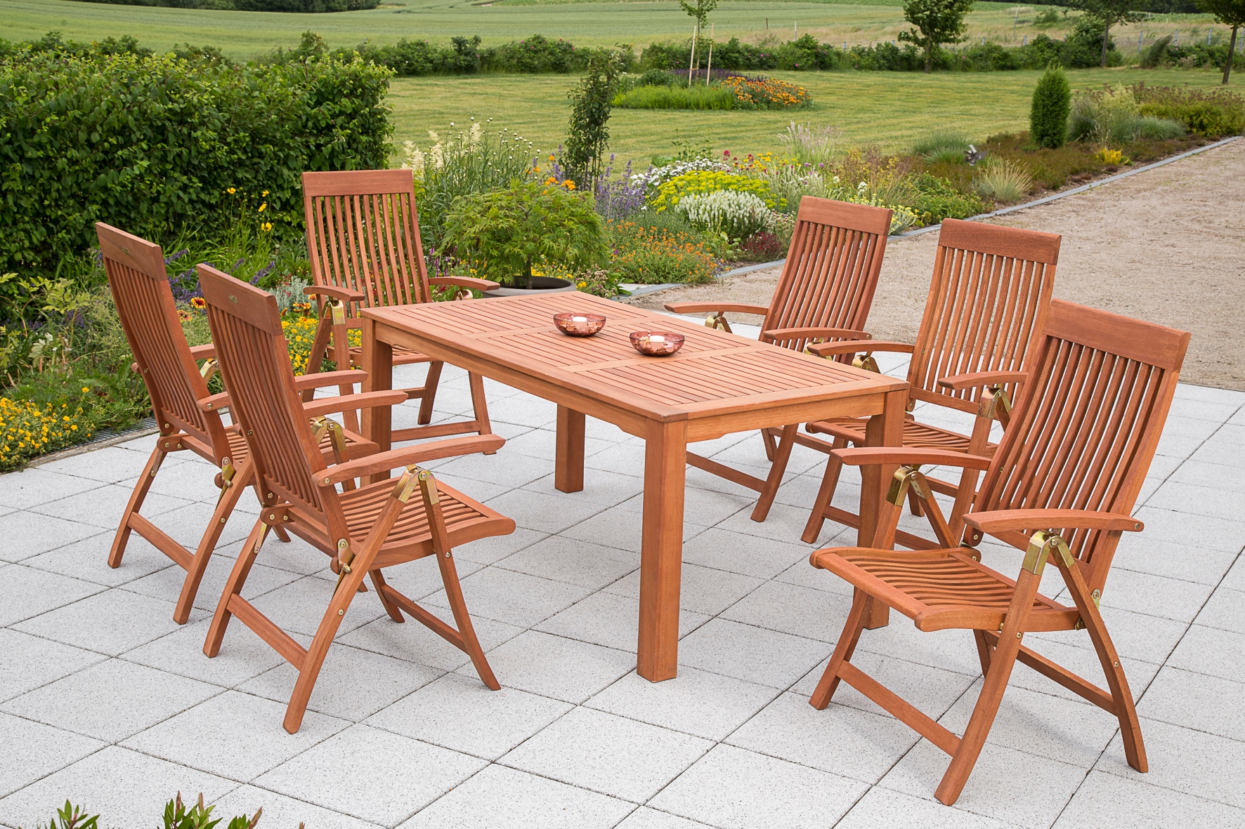 Merxx Comodoro Set 7tlg. Tisch 170x90 cm - Bild 1