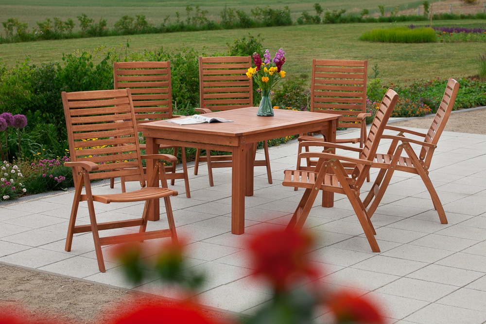 Merxx La Plata Set 7tlg. Seitenausziehtisch - Bild 1