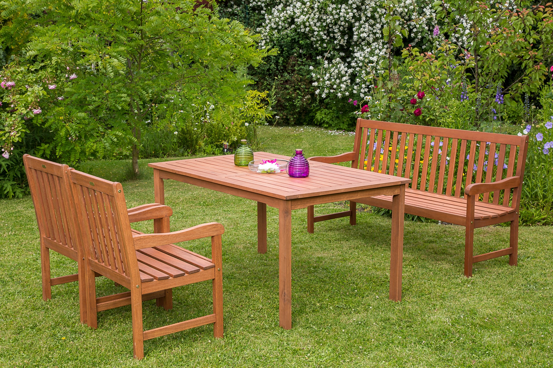 Merxx Santos Set 4tlg. 3er Bank, Tisch 150x90 cm - Bild 1