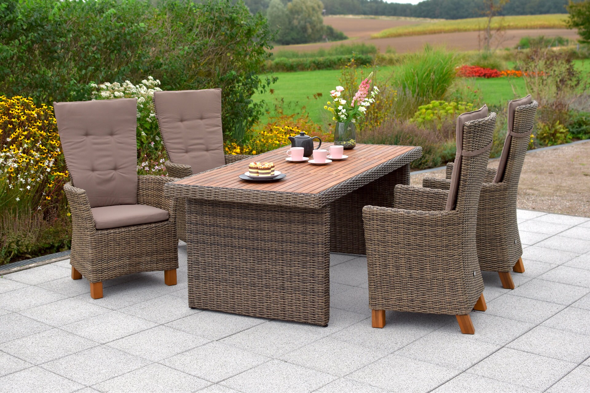 Merxx Toskana Set 9tlg. Tisch 185x90 cm - Bild 1