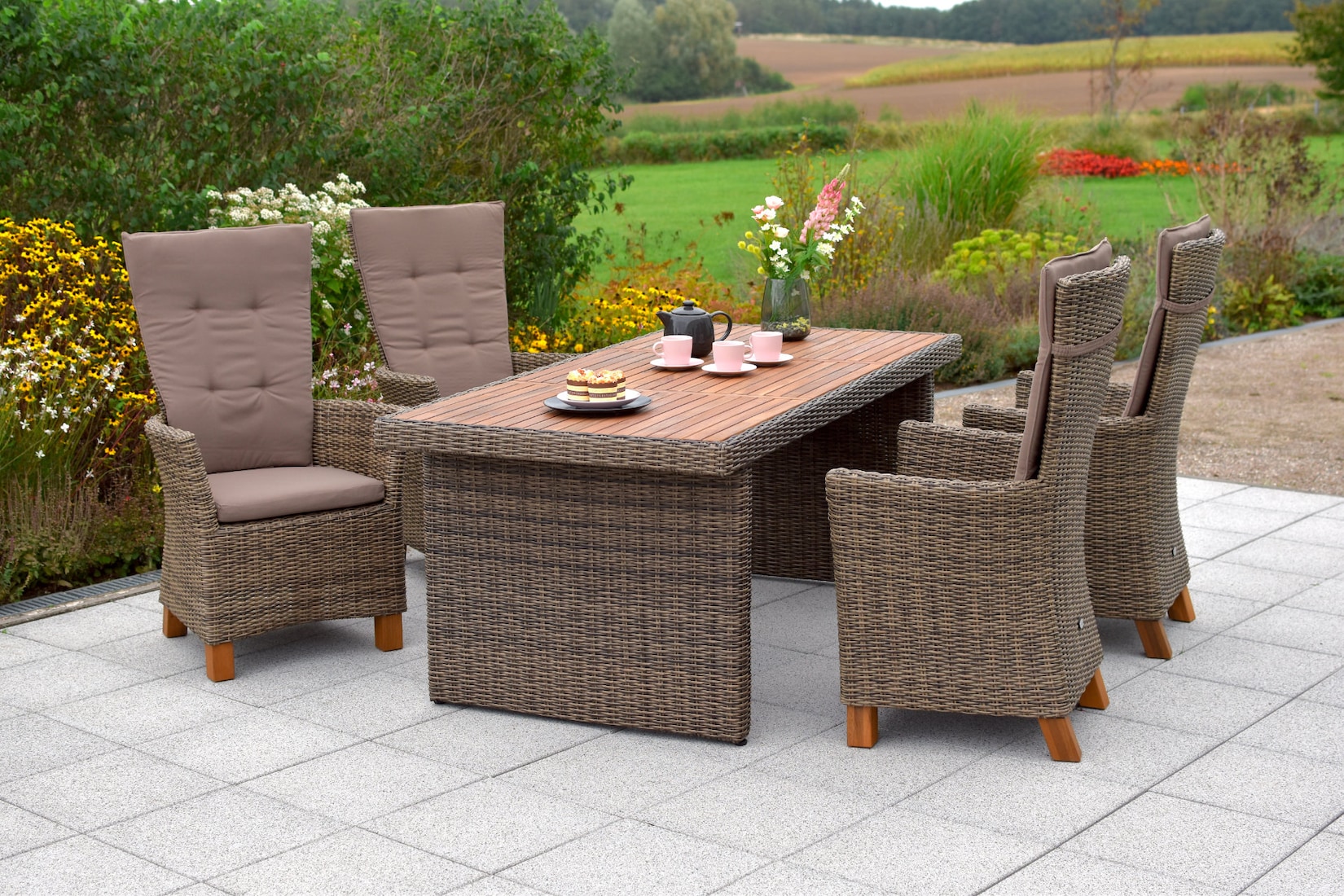 Merxx Toskana Set 9tlg. Tisch 185x90 cm