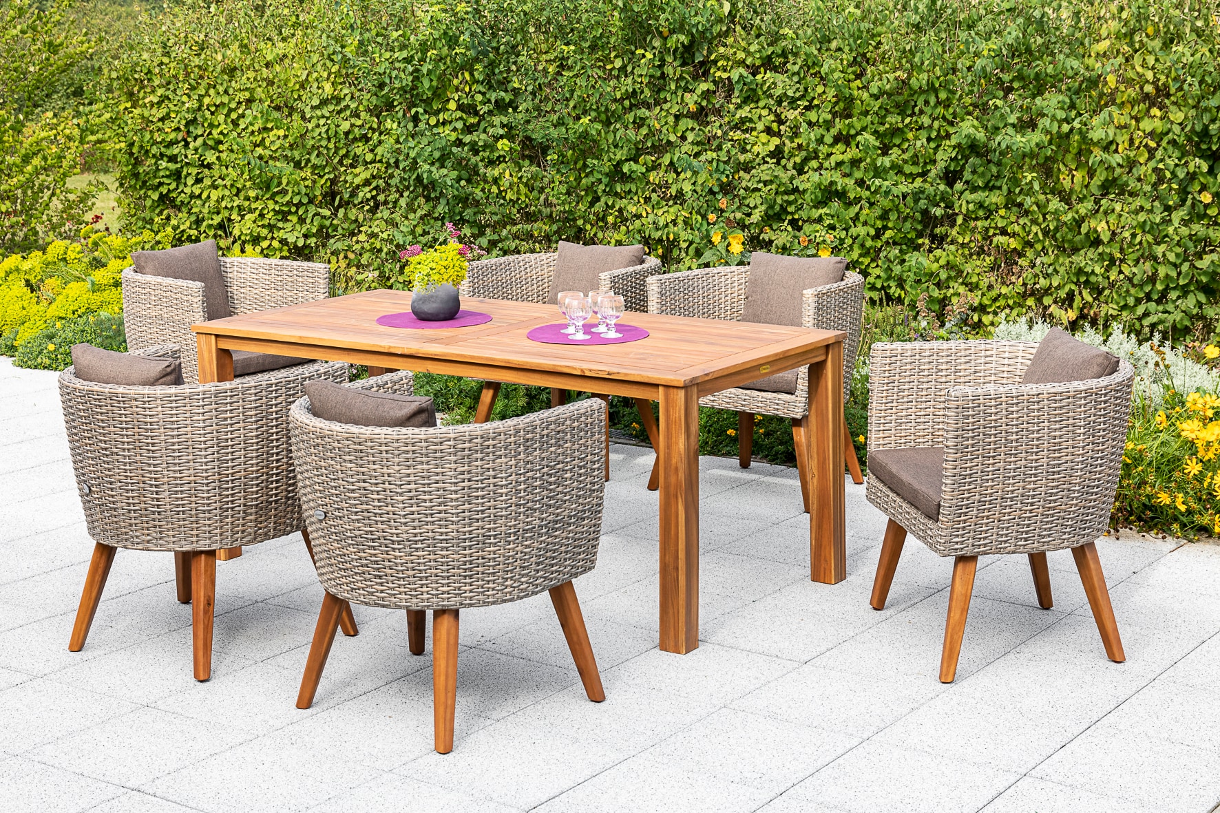 Merxx Imperia Set 7tlg. Tisch 185x90 cm - Bild 1