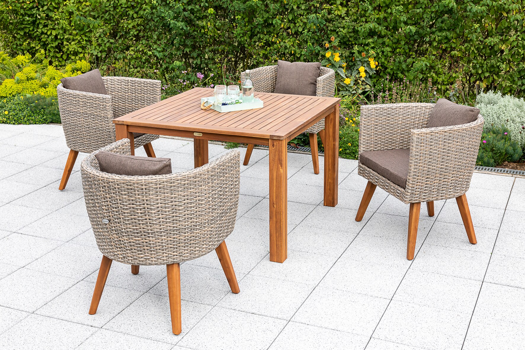 Merxx Imperia Set 5tlg. Tisch 110x110 cm - Bild 1