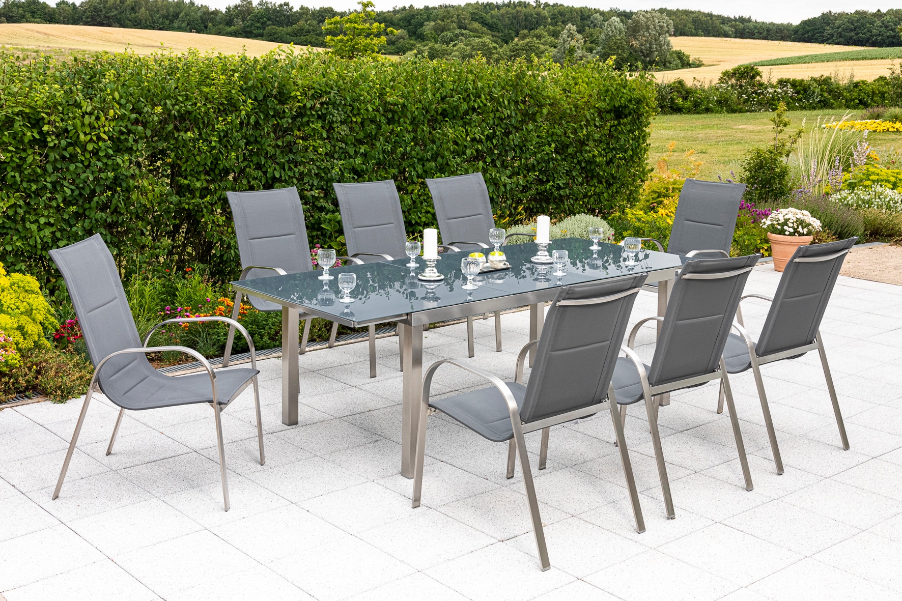 Merxx Lucca Set 9tlg. Ausziehtisch - Bild 1