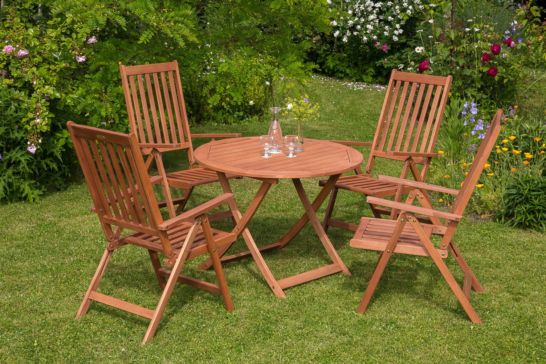 Merxx Gartenm&ouml;belset Vitoria Klapptisch rund - Bild 1