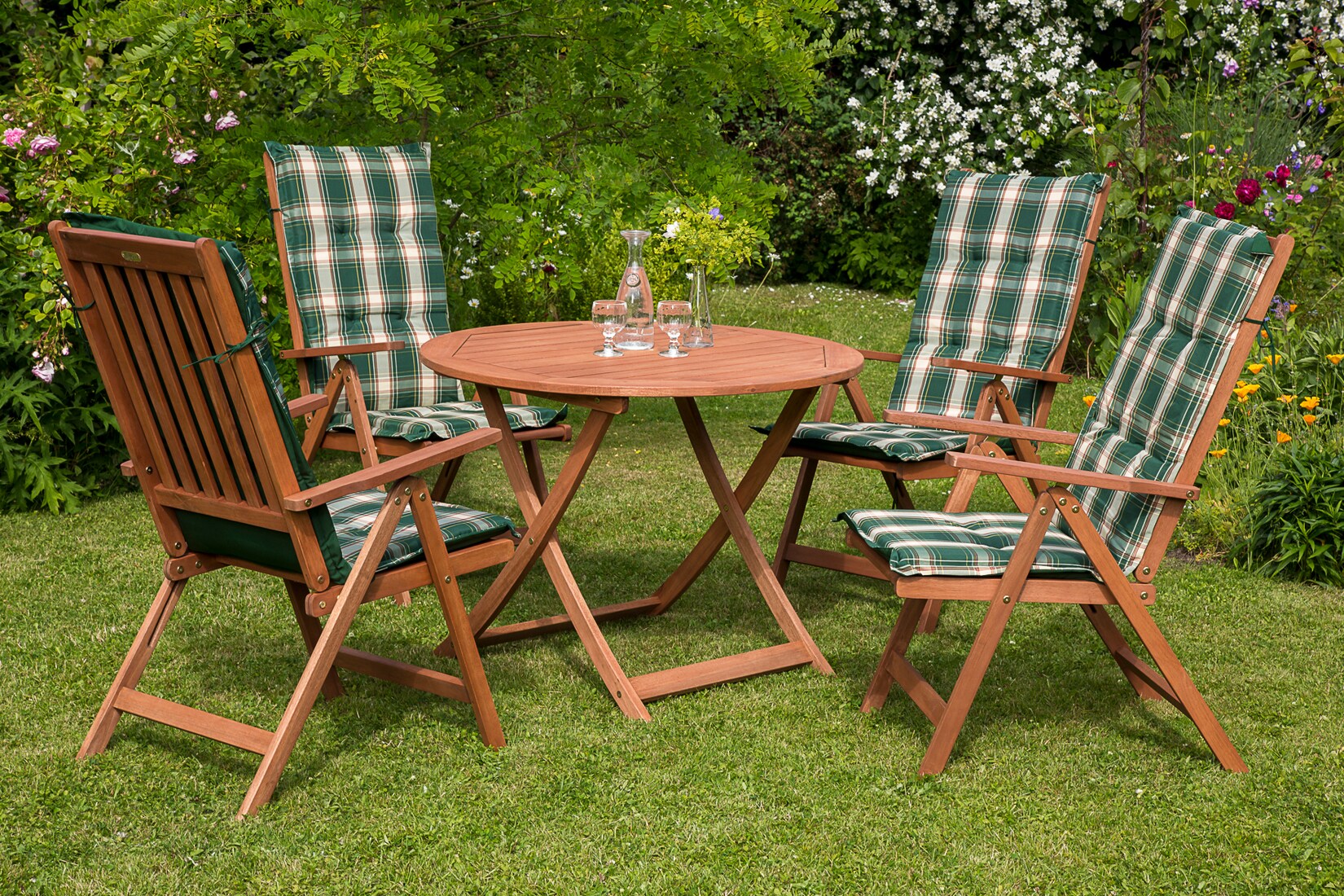 Merxx Gartenmöbelset Vitoria 9tlg. Klapptisch rund | 04033662901541