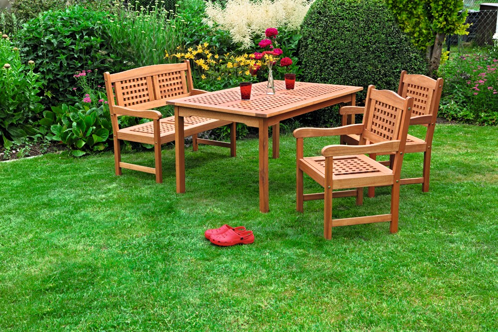 Merxx Lima Set 4tlg. 2er Bank, Tisch 150×90 cm | 04033662990590