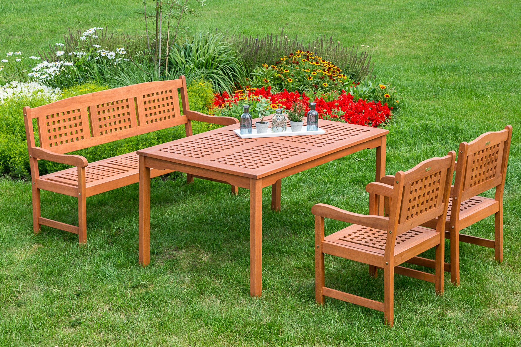 Merxx Lima Set 4tlg. 3er Bank, Tisch 150x90 cm - Bild 1