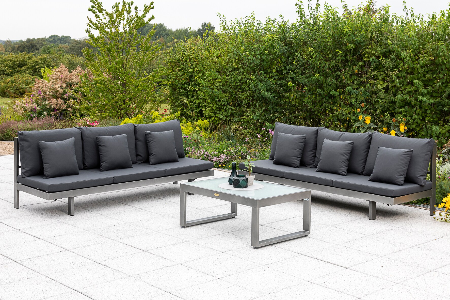 Merxx Artessa Set 3tlg. 2Liegen, Tisch 90x65 cm - Bild 1