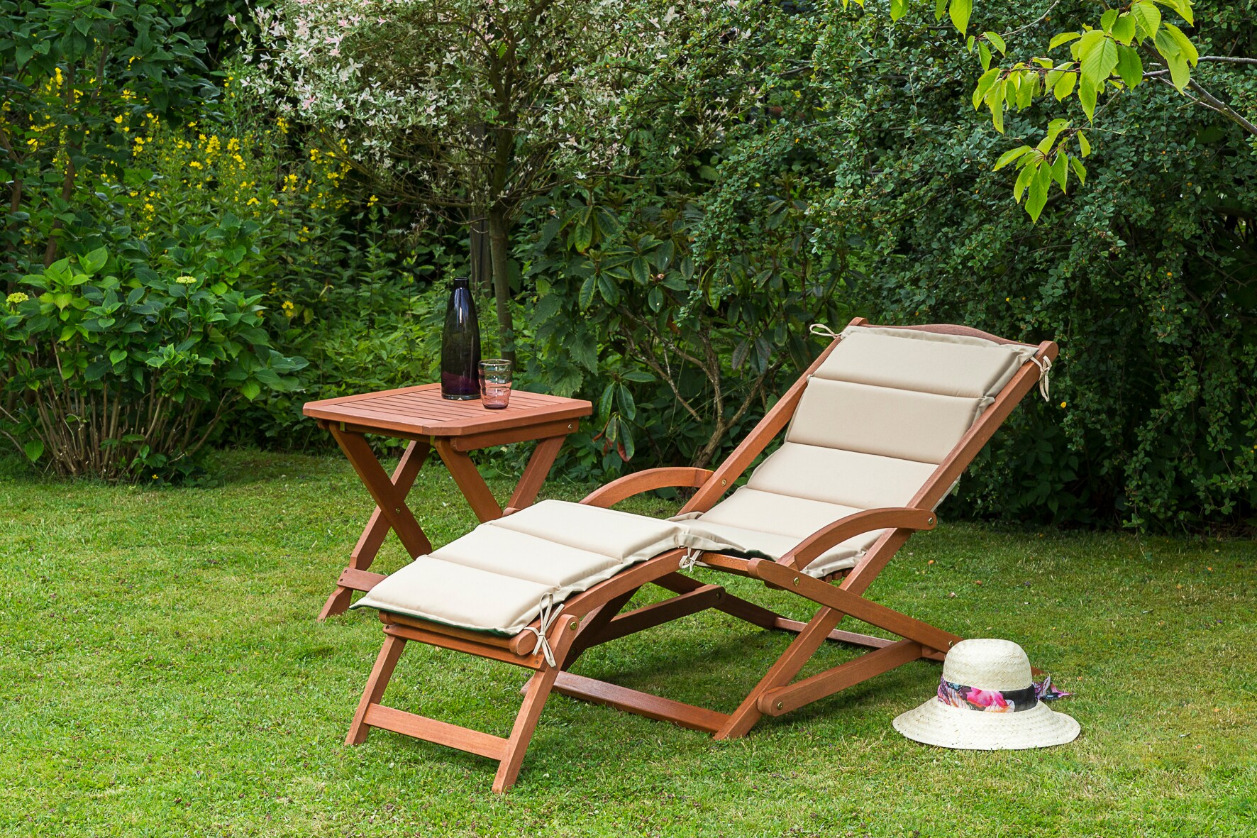 Merxx Copa Cabana Set 3tlg. Schwungliege mit Wendekissen und Hocker - Bild 1