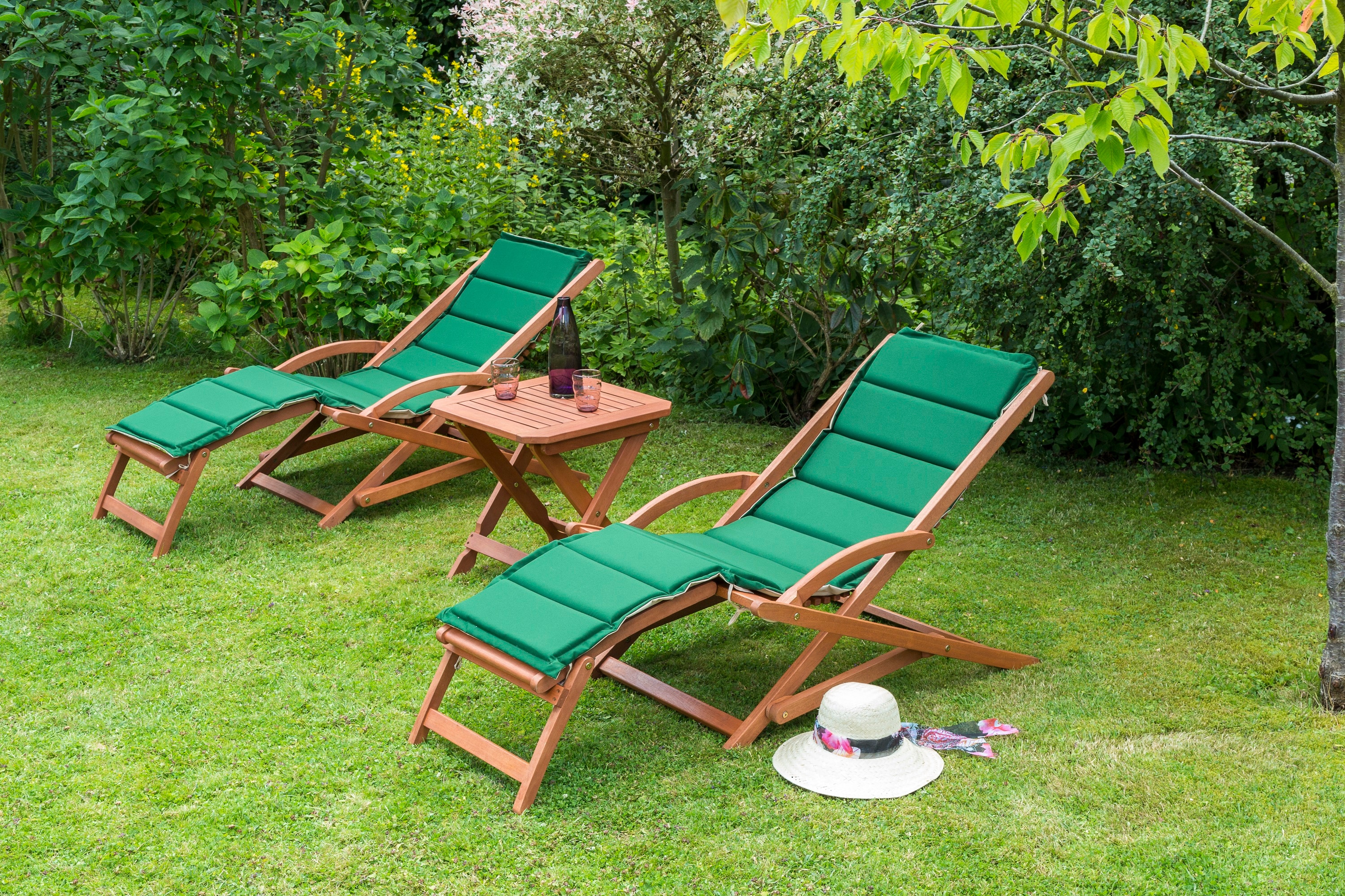 Merxx Copa Cabana Set 5tlg. 2 Schwungliegen, Wendekissen, 1 Hocker - Bild 1