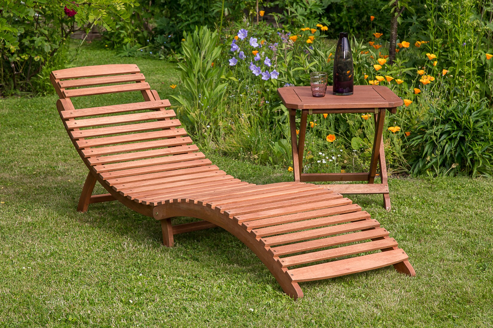 Merxx Gartenliegen Set Ipanema 3tlg. rot/beige | 04033662994215