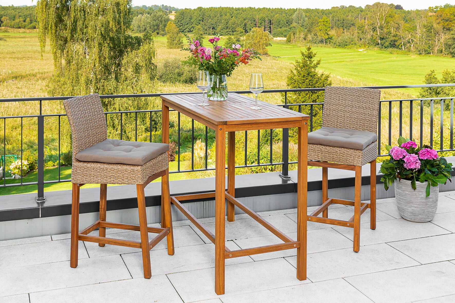 Merxx Barset 3tlg. Tisch 120x60 cm - Bild 1