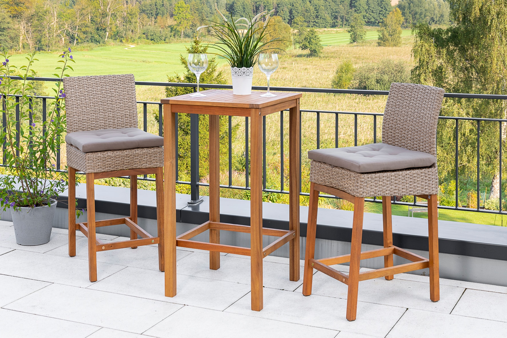 Merxx Barset 3tlg. Tisch 55x55 cm - Bild 1
