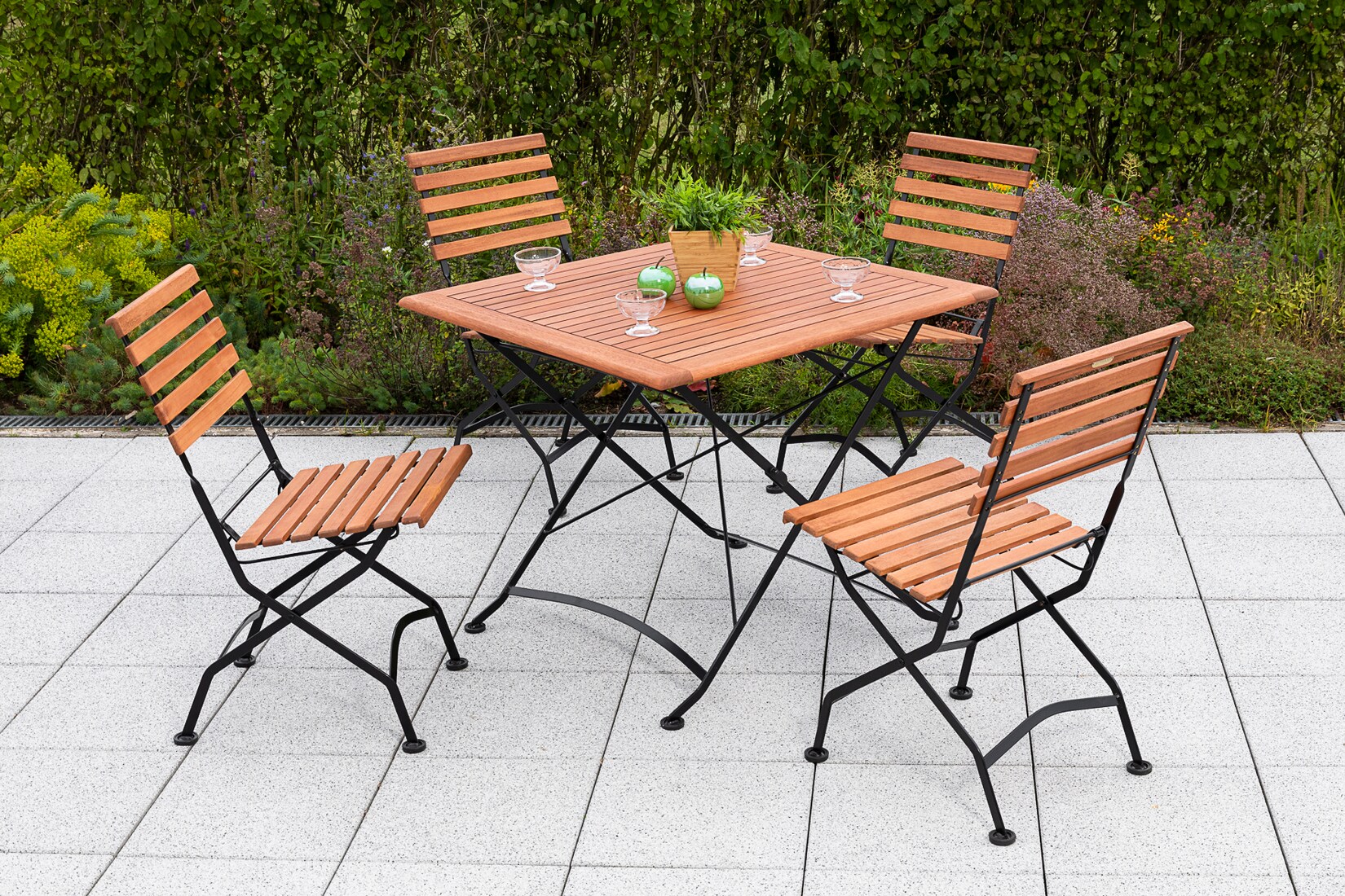Merxx Schlossgarten Set 5tlg. Tisch Klapptisch