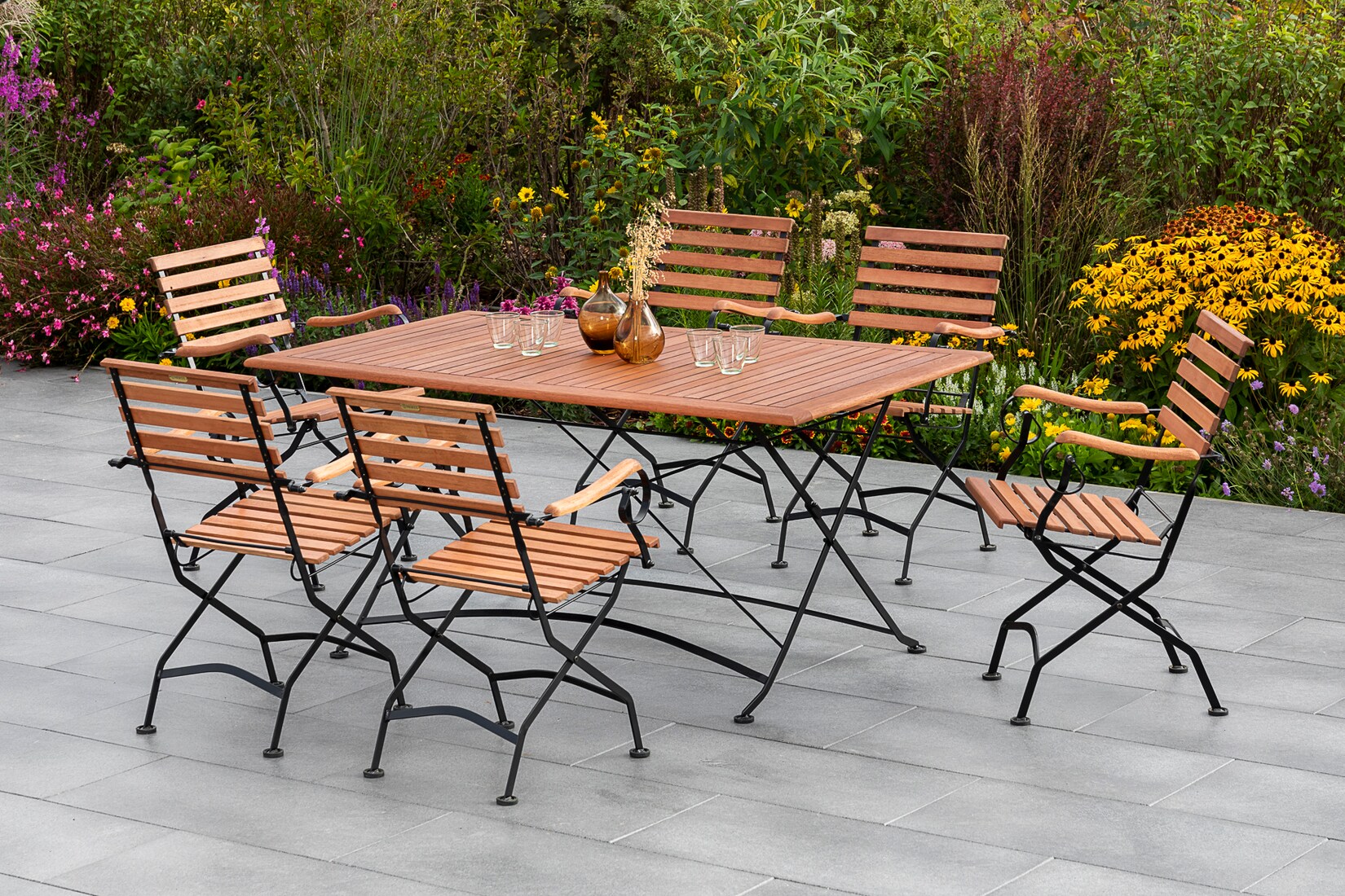 Merxx Schlossgarten Set 7tlg. Klapptisch