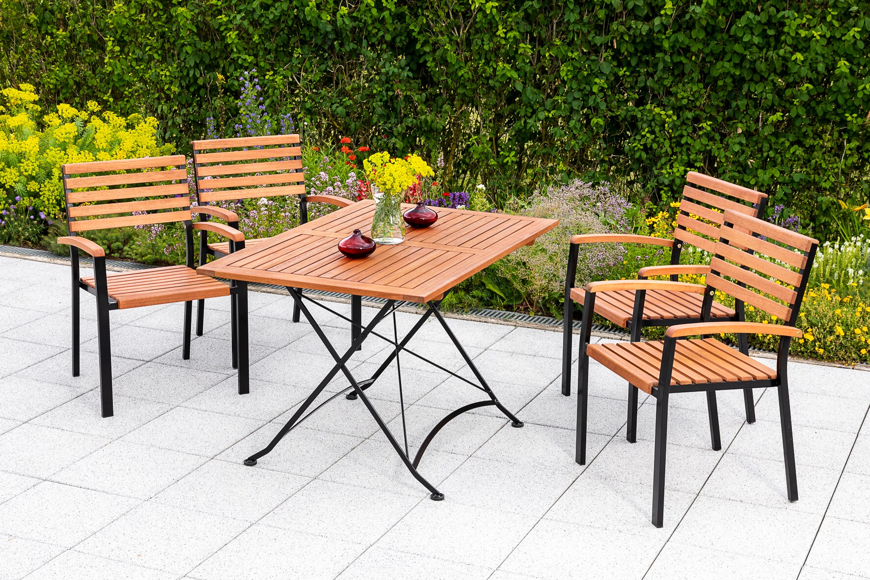 Merxx Schlossgarten Set 5tlg. Tisch Klapptisch - Bild 1