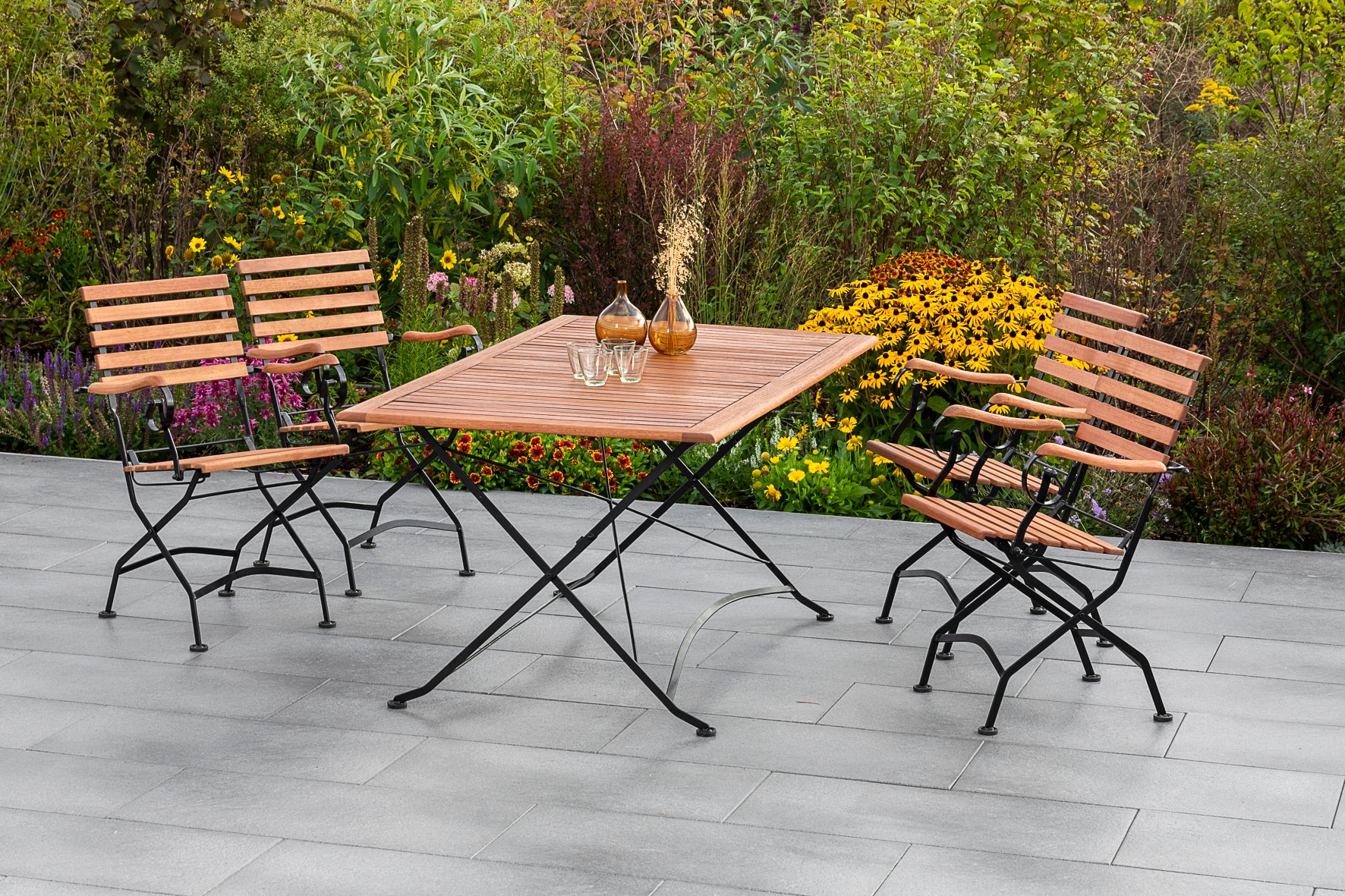 Merxx Schlossgarten Set 5tlg. Tisch Klapptisch - Bild 1