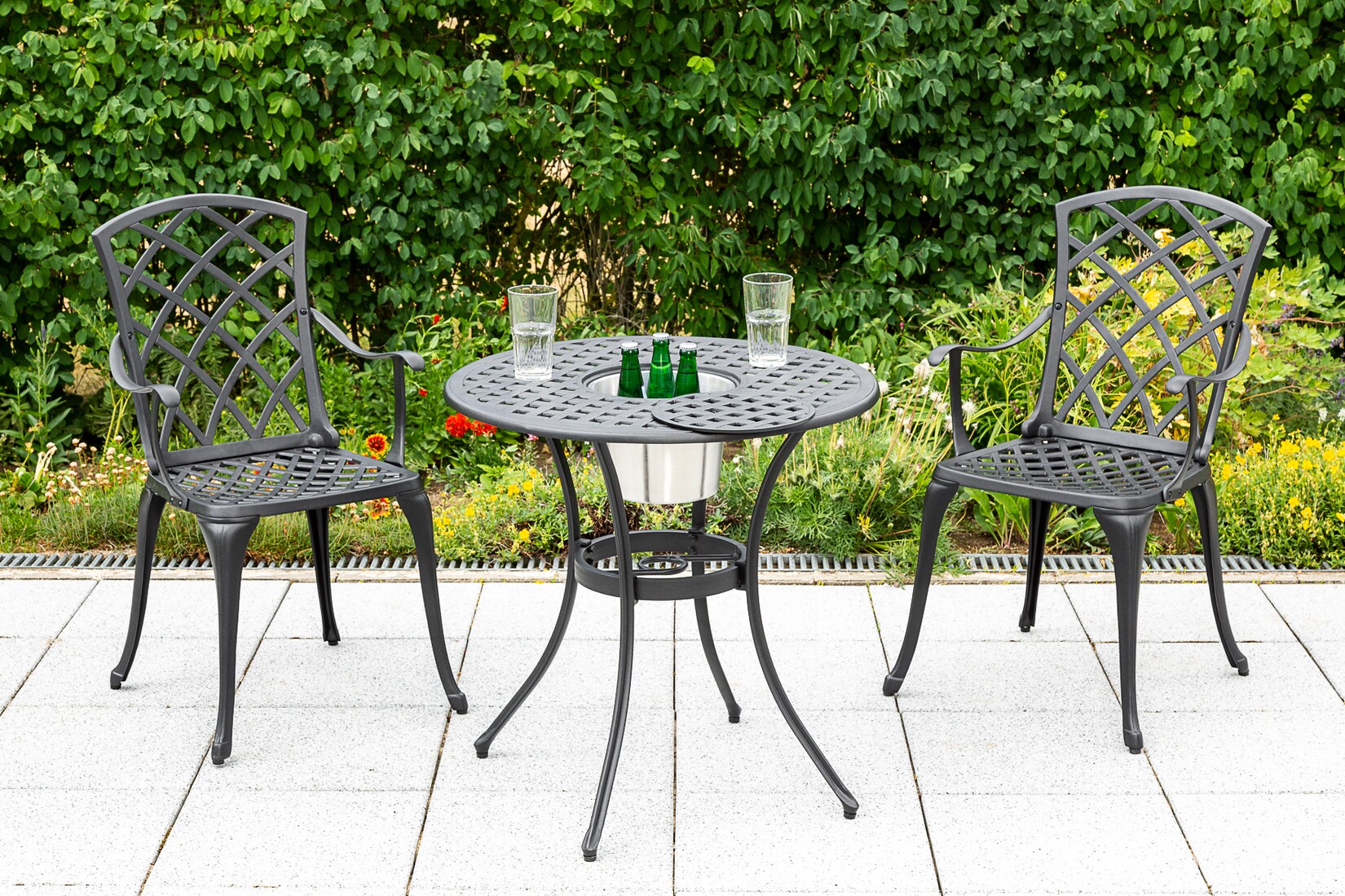 Merxx Rhodos Set 3tlg. Tisch rund ø70cm | 04033662901565