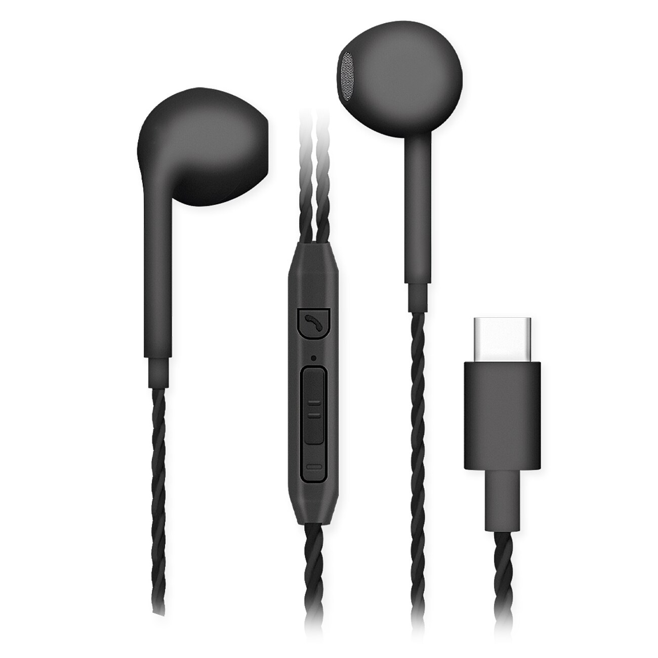 Fontastic In-Ear Stereo Headset mit Type- C Anschluss Schwarz - Bild 1