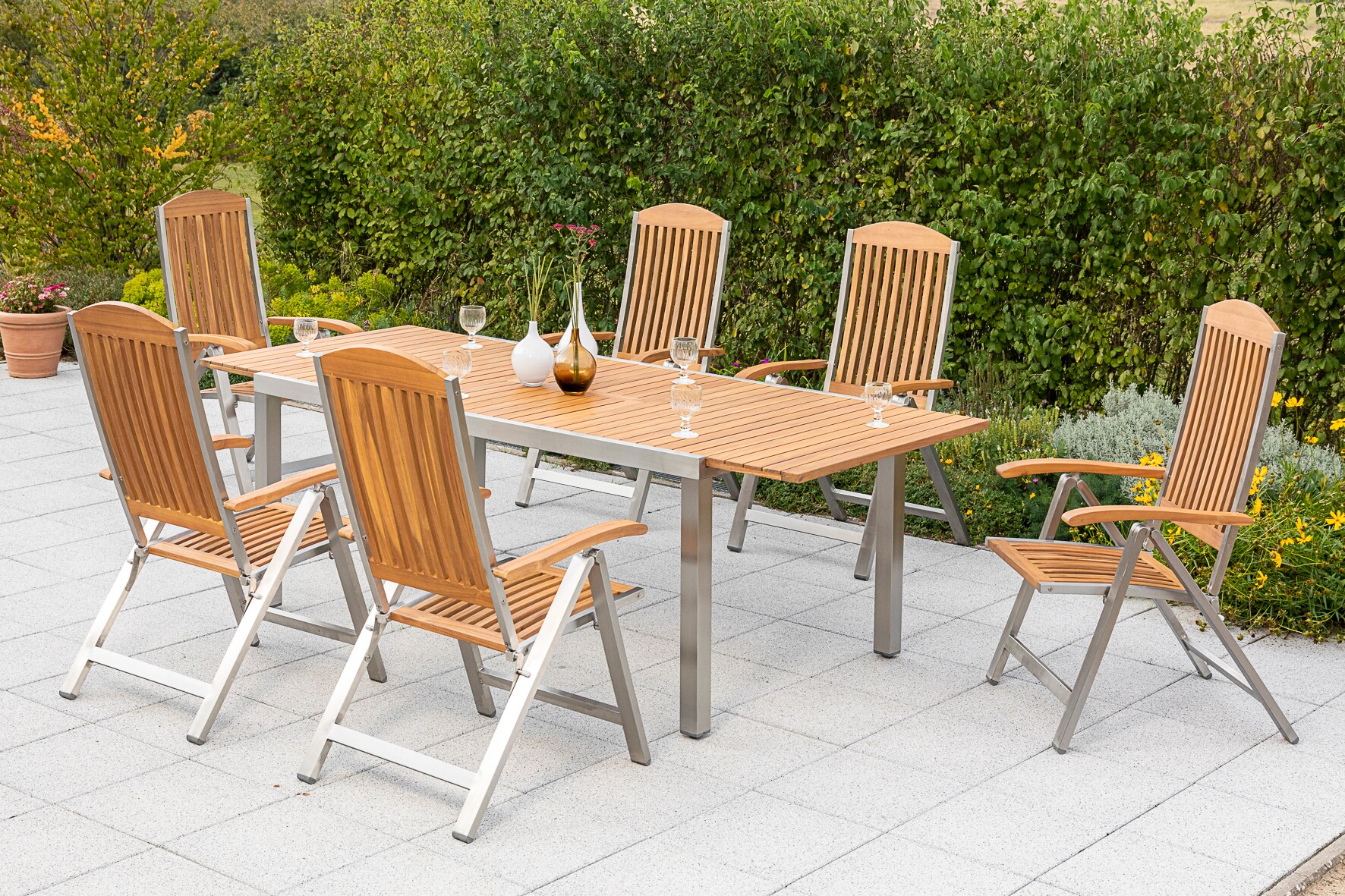 Merxx Keros Set 7tlg. Ausziehtisch - Bild 1