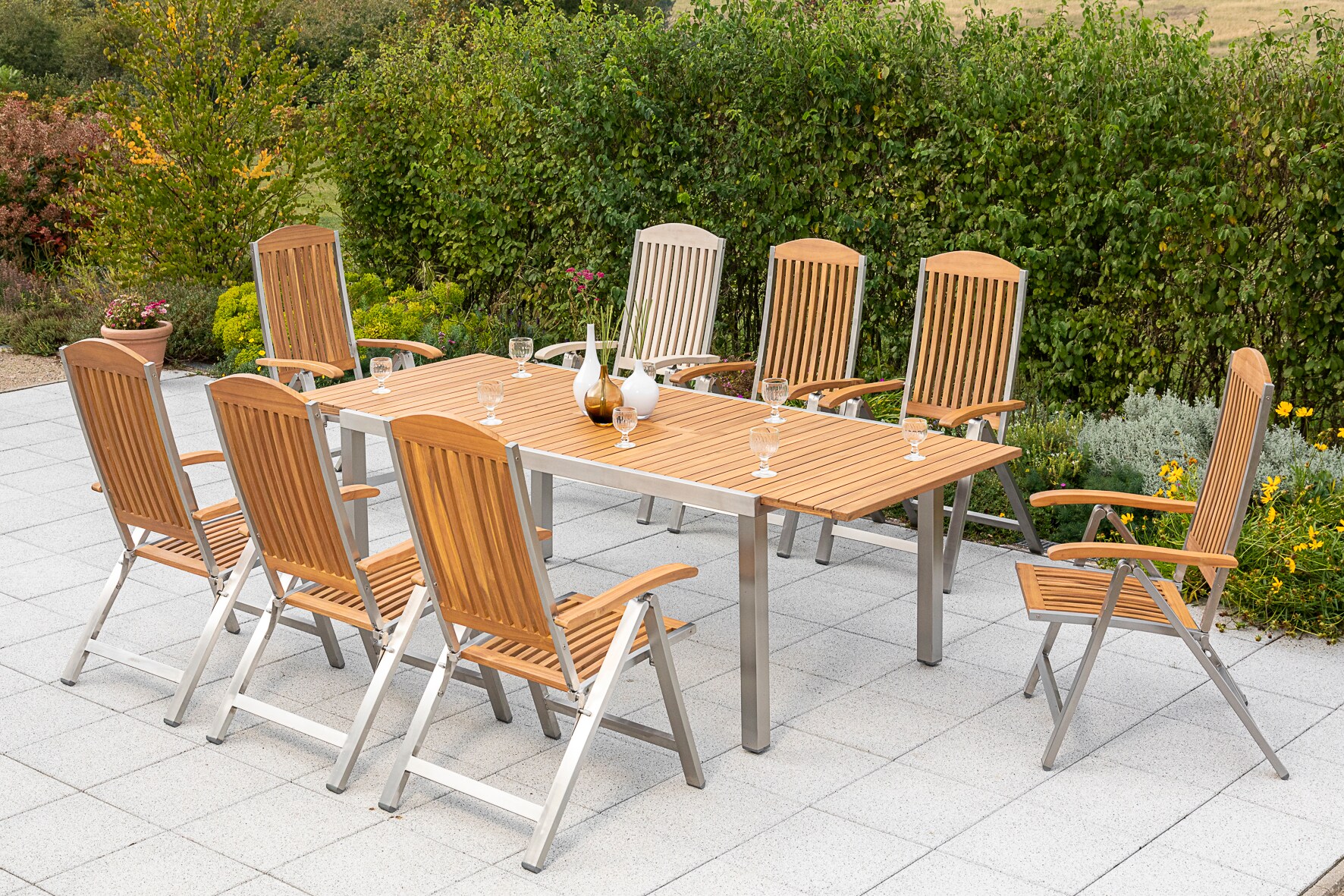 Merxx Keros Set 9tlg. Ausziehtisch - Bild 1