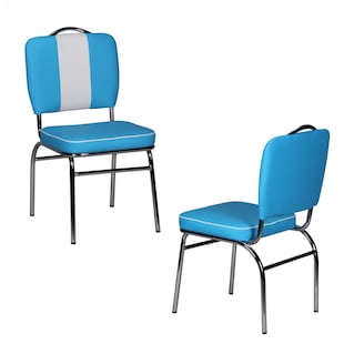 Wohnling Esszimmerstuhl American Diner 50er Jahre Retro Blau Weiß - Bild 1