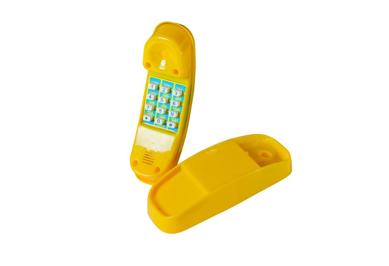 Karibu Telefon gelb für Spielturm Geräusche beim drücken der Tasten
